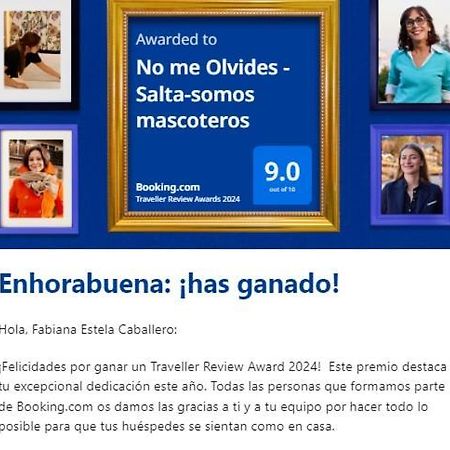 No Me Olvides -Salta-Somos Mascoteros Lägenhet Exteriör bild