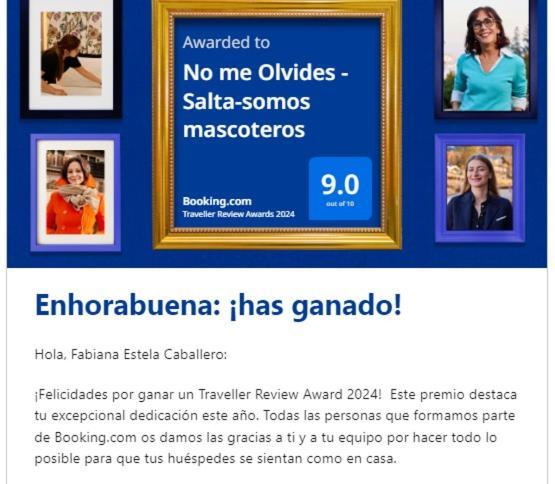 No Me Olvides -Salta-Somos Mascoteros Lägenhet Exteriör bild
